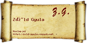 Zöld Gyula névjegykártya